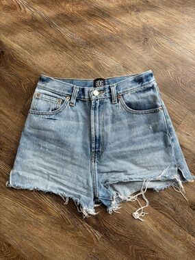 BDG Girlfriend High-Rise Distressed Denim Shorts